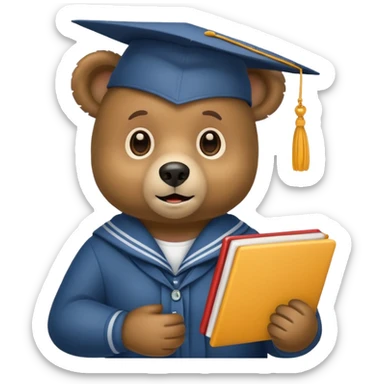 student bear sticker