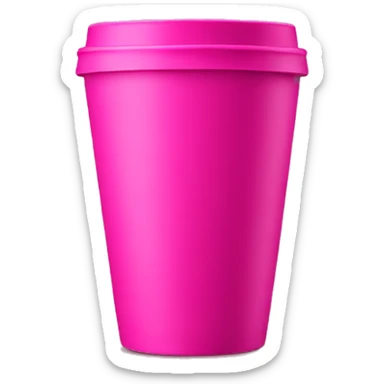 Hot pink cup sticker