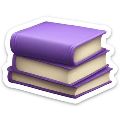 cozy book light purple sticker