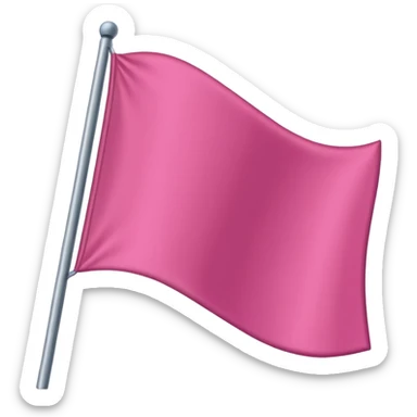 Pink flag emoji sticker