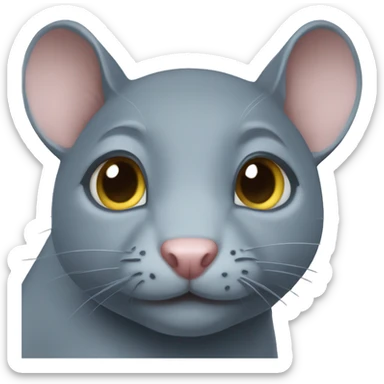 Cute Russian blue rat sticker
