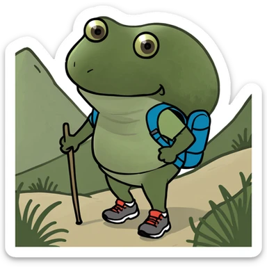 bufo hiking sticker