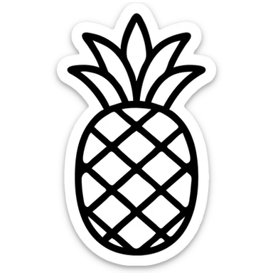 pineapple icon sticker