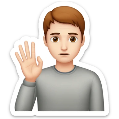 Person making no thanks gesture sticker
