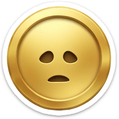 Small gold coin emoji with a ‘0’ in the middle sticker