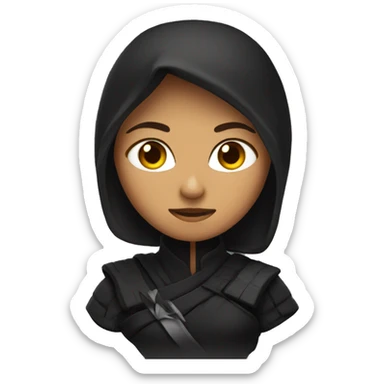 Ninja mujer todo de negro  sticker