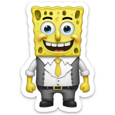 Spongebob wearing à haut sticker