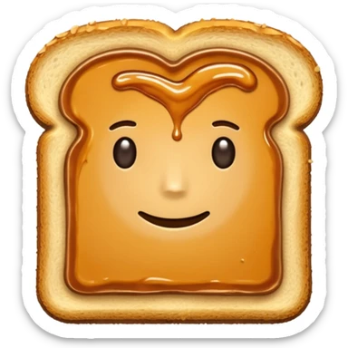 toast of bread with dulce de leche in it sticker