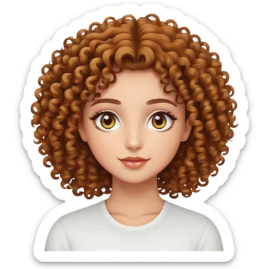 I want a vision wallpaper full of pictures of beautiful curly hair girl with hazel eyes in her feminine energy with good vibes in her new era working differently on herself  sticker