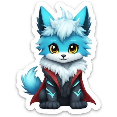 Anthro-Edgy-Contrast-Colors-Fantasy-Fur-Sona-Chibi-Shiny-Fakémon-Hybrid full body sticker