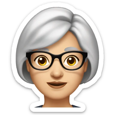 75 years old girl
Short brown hair with bob styling
light skin small
glasses with refined frame
Brown eyes with cat eye liner sticker