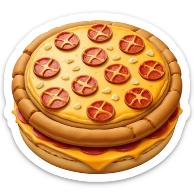 Pizza macaron sticker