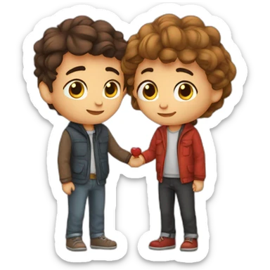 love between maffin and boy sticker