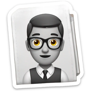 A sad nerd with pocket protector sticker