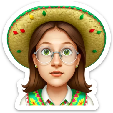 Fiestero with Sombrero sticker