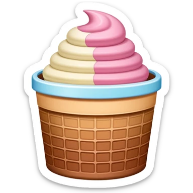 Neopolitan Ice-cream Tub sticker