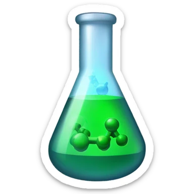 Chemicals being made in a lab sticker