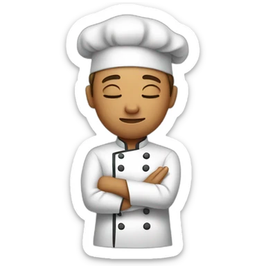 Chef one hand pinched eyes closed sticker