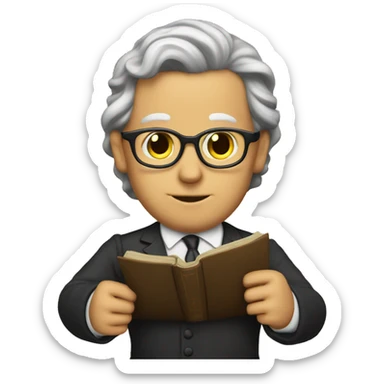 A lawyer with the constitution in his hands sticker