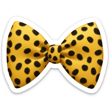 leopard print bow sticker