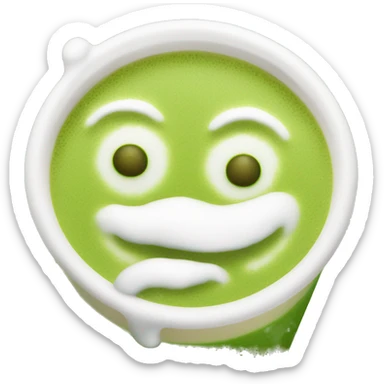 Iced Matcha chai latte with cold foam  sticker