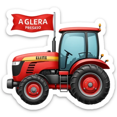 Um trator com o nome: ELITE alegretense a galera é pressão  sticker
