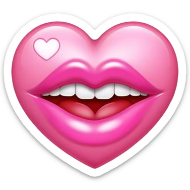 Pink kiss mark  sticker