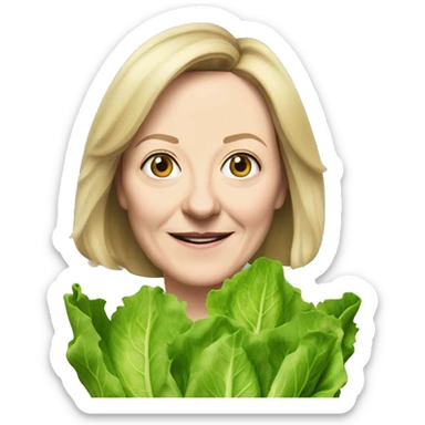 A lettuce outliving MP liz truss  sticker