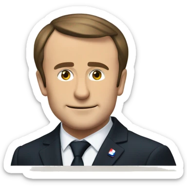 Macron sur un tatami  sticker