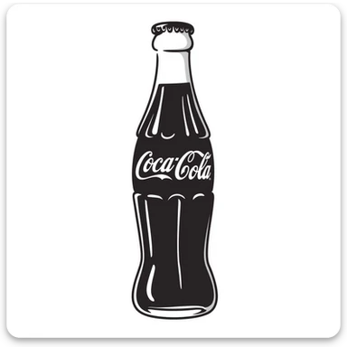 A bottle with Coca-Cola written on it sticker