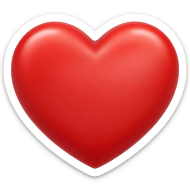 A red heart with AK in the middle  sticker