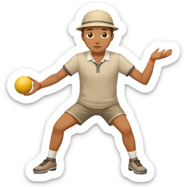 Joueur pétanque sticker