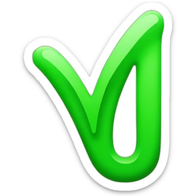 Green tick mark sticker