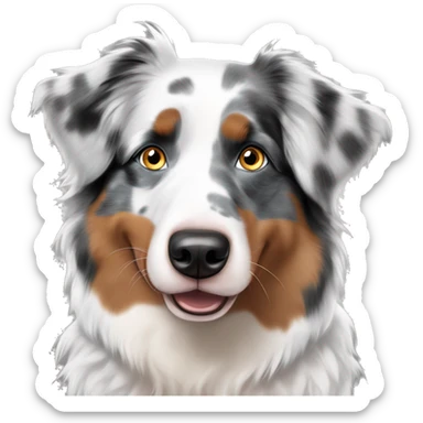 Blue eyed blue Merle Australian shepherd  sticker