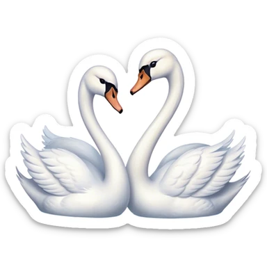 Tow dreamey swan sticker