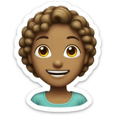 Woman saying hi sticker