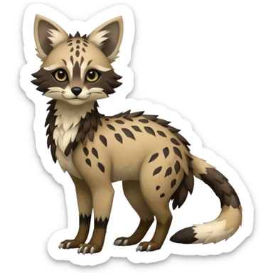 Modern Feral Rare Fantasy Vernid-Trico-species by LiLaiRa, random markings, full body sticker