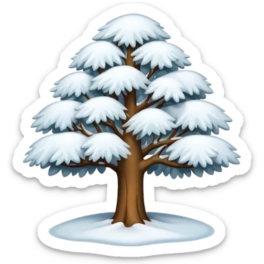 snowy tree sticker