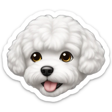 mujer piel blanca congo negro y perro bichon blanco sticker