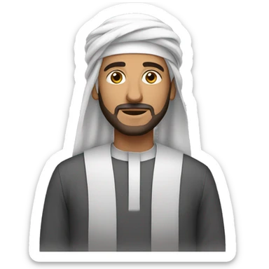 a man arabic with qamis sticker
