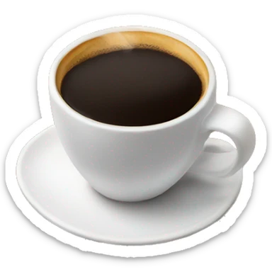 Hot coffee black  sticker