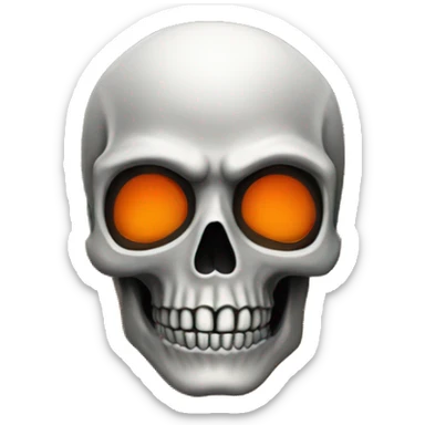 special agent skull in orange sticker