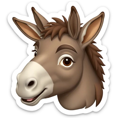 Smiling donkey with a puro in his mouth sticker