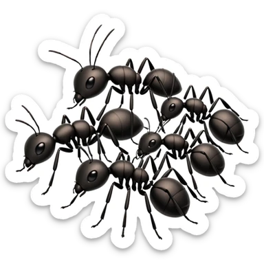 cute black ants sticker
