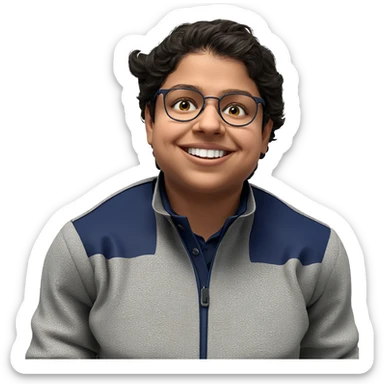 smiling boy in uniform sticker