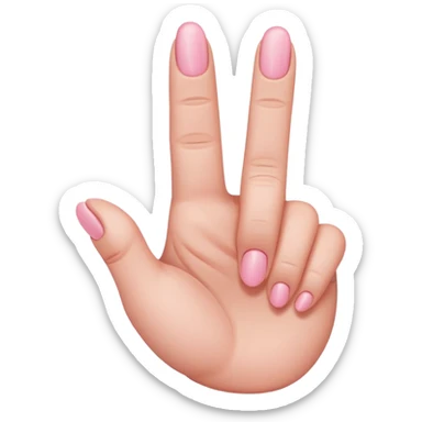 light pink middle finger  sticker