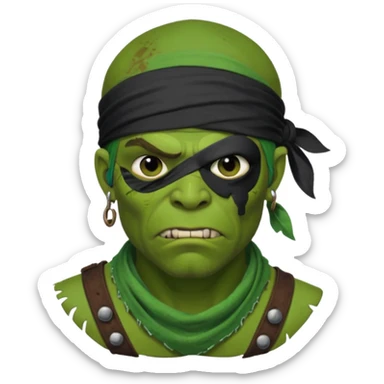 ork pirate man sticker