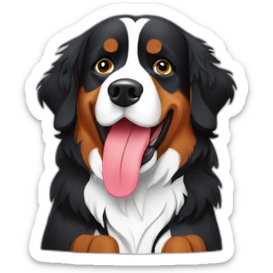 Bernese mountain dog drinking gin tonic sticker