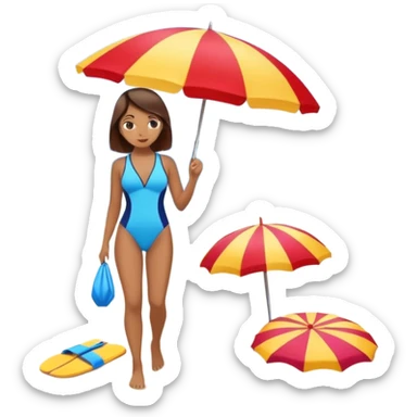 colorful beach sticker