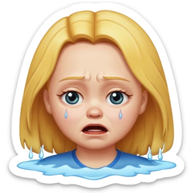 Girl name chucky crying and flooding the place sticker